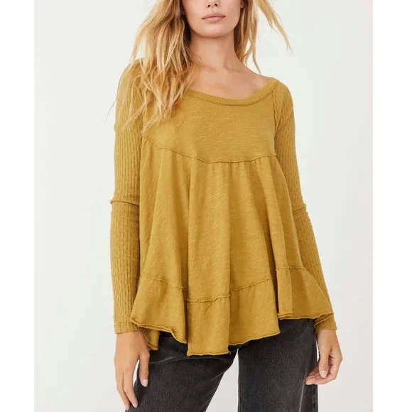 🎉LAST CHANCE🎉 NWT Free People Sundae Tee / Olive Bitters - Picture 1 of 5